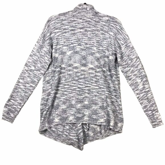 Ady P Womens Size M Space Dye Draped Open Front Cardigan Gray White NWOT - Picture 8 of 16